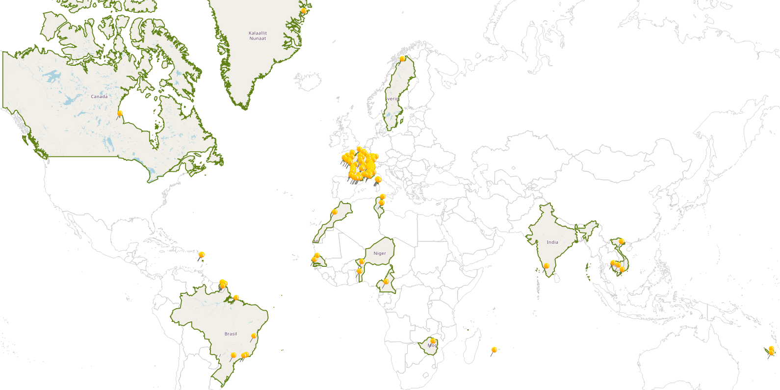 Tous les sites - all experimental locations Tous les sites - all experimental locations