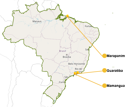 Sites TROPECOS Br&eacute;sil