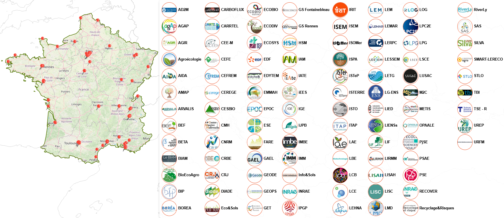Unit&eacute;s France m&eacute;tropolitaine